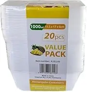 LYLAC 1000ML TAKEAWAY BOX CONTAINERS PK20