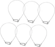 HOMOBABE 6pcs Stainless Steel Security Cable Locks with Versatile Lock Cables for Stage Lights Dj Lights and More Thick