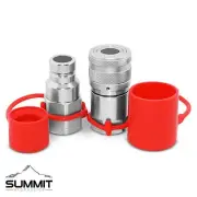 Flat Face High Flow Hydraulic Quick Disconnect Coupler Set, 3/4″ Body x 3/4″ SAE
