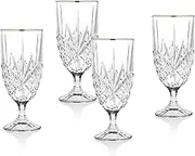 Godinger Silver Art Set of 4 Dublin Crystal Platinum Iced Tea Beverage Glasses