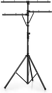 Giantex Audio Mobile DJ Light Stand, LED Light Stand W/Multi Arm, Height Adjustment, Heavy Duty Base, T Bar Portable Tripod for Stage Presentations, Concerts, Theaters, Wedding Ceremonies and Parties