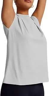 [QUEQUETREE] Women's Workout Tank Tops Cap Sleeve Muscle Shirts Athletic Running Tennis Tops