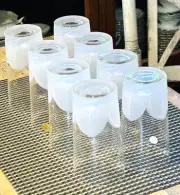CRISTAL D'ARQUES LOT SET 8 GLASSES FLORENCE PATTERN 1989-2012 FRANCE FRENCH NEW