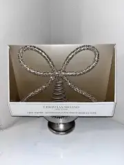 1- NIB CHRISTIAN SIRIANO GOLD METAL RHINESTONES JEWEL BOW TREE TOPPER