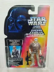 Star Wars Potf2 European Tri-Logo Han Solo Hoth Red Card Action Figure ~ Misp