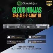 Cloud Ninjas ARA-4LS-2 4 Bay 1U Server AMD Ryzen 9 9950x DDR5 NVMe 2x 350W PSU