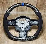 BLUE LINE CARBON Alcantara Suede Steering Wheel for MINI R50 R52 R53 COOPER S (for: Mini)
