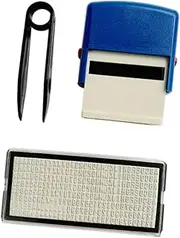 yuksok Self Inking Stamp Inking Stamp DIY Custom Portable Multipurpose Removable DIY Stamp Kit Printing Stamp for School Home Hobby, Blue, 14mmx38mm