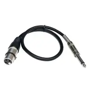 Black 1/4" TRS to XLR Female Patch Cables-Balanced-3.2 Foot Patch Audio Cable