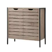 Oikiture Shoe Rack Shoes Storage Cabinet Organiser Shelf 2 Doors 24 Pairs Brown