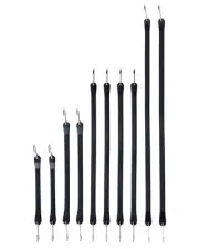 Rubber Bungee Cords with Hooks, Heavy Duty Bungee Straps, Assorted Sizes with...