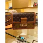 【二手正品】LV M44391 大款 25CM DAUPHINE 經典最 IT-BAG 雙色 MONOGRAM 帆布