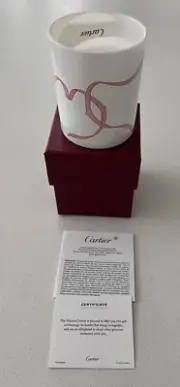 Cartier Aroma Candle White Red Novelty Goods Interior Authentic New In Box