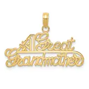14k Yellow Gold #1 GREAT GRANDMOTHER Charm