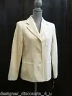 Andrea Viccaro Cream wool cashmere suit jacket lined blazer coat 8 NEW NWT $149