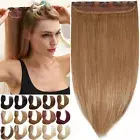 Clip In 100% Real Remy Human Hair Extensions Russian One Piece 3/4 Full Head Wef