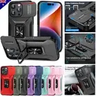For iPhone 16e 16 15 14 13 12 11 Pro Max 8 Plus Case Heavy Duty Ring Stand Cover