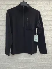 New Ibex FW24 Long Sleeve 1/2 Zip Shak Jacket Size Large Black