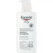 Eucerin Baby Wash & Shampoo Pro-Vitamin B5 & Natural Shea Butter 13.5 Oz 6 Pack