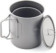 TOAKS Ultralight Titanium Cup Portable Titanium Water Mug (750ml and 450ml Set)