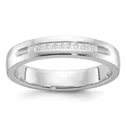 14k White Gold Men's 1/4 carat Diamond Complete Ring