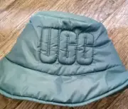 UGG Aqua Blue Quilt Puffer Stitched Logo Bucket Hat Water Resist Gorpcore NWT