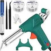 Internally Heated Industrial Laser Welding Tools, Multi-Function Soldering Iron Soldering Gun Set, Automatic Corded Solder Iron Internal Heat, Portable Handheld Welding Gun for Metal (Green)