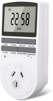Power Timer, 7-Day Programmable Electrical Outlet Power Switch 240V, AU Plug Clo