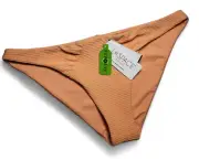 NWT L*SPACE ECO CHIC Repreve Sol Bikini Classic Ultra Soft Ruched Bottom Size L