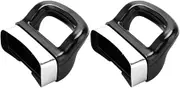 2pcs Replacement Pot Handle, Metal Pressure Short Pan Side Handles for Home Kitchen Tools(Black)