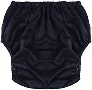 Adult Diaper Soft,Washable, Reusable,Undewears Diaper Pants for Senior People Old People Woman and Man Disabled Elderly, Black XS