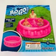 Bestway H20 Go Splash Fun Space Ship Pink Pool 59.8" x 59.8" x 16.9" 135 Gallon