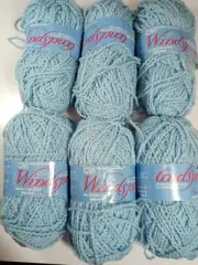 Lot of 6 Skeins Columbia Minerva Windspun Yarn-Blue- Each Skein 159 Yards-NEW