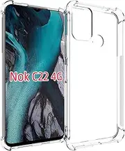 [USTIYA] for Nokia C22 4G Case Clear TPU Four Corners Cover Transparent Soft