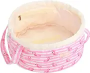 Large Barrel Drawstring Makeup Bag Travel Cosmetic Bag for Women - Portable Make