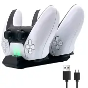 Dual Charging Dock Station + USB Type-C Cable for PS5 PlayStation 5 Controller