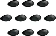 Set of 10, Egg-Shaped Multi-Purpose Plates (Black) 7.5 x 6.7 x 1.2 inches (19 x 17 x 3 cm) | Setomonohonpo