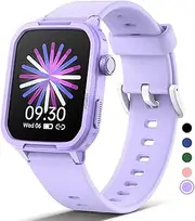 Mgaolo Kids Smart Watch,Fitness Tracker with Heart Rate Sleep Monitor for Boys Girls,Waterproof Activity Tracker Pedometer Step Counter for Android iPhone (Used Without app/Phone) (Purple)