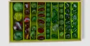 $49 Billies & Co Kid's Toy Jade Dragon Box Of Marbles 63 Piece Set