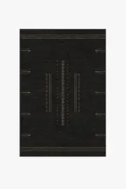 120' x 185' | Machine Washable Runner Rug | Kid & Pet Friendly | Indoor Rug | Milos Black Tufted Rug | Ruggable