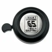 I Wasn't Speeding I Was Qualifying Checkered Flag Bicycle Handlebar Bike Bell