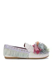 Kurt Geiger London Women's Pom Pom Moccasin Loafer Flats