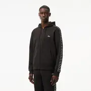 Logo Stripe Zip-Up Hoodie