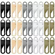 30Pcs Zipper Pull Replacement Metal Zipper Pull Detachable Zipper Pull Tabs