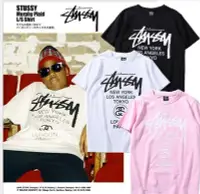 在飛比找Yahoo!奇摩拍賣優惠-熱賣款裝 世界巡回Stussy LOGO字母印花純棉圓領T恤