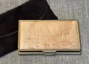 Davin & Kesler Solid Brass and Wood Business Card Case Made in USA