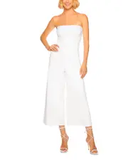 Susana Monaco Strapless Cropped Wide Leg Jumpsuit