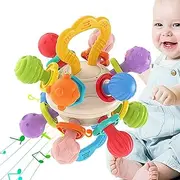 Gcerfby Teething Ball - Chew Toys Babies Girl Teether Teether Ball,Soft Babies Teething Toys, Sensory Toys, Babies Teether for Baptism Or Holiday, 0-12 Months Old Girl Or Boy