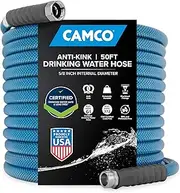 Camco TastePURE 50-Foot Premium Camper/RV Drinking Water Hose - Features a Heavy-Duty No-Kink Design with Strain Relief Ends & 5/8-Inch Inside Diameter - NSF Drinking Water Safe Certified (21009)