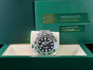 [好時計]ROLEX 勞力士 126720 VTNR 全新23/12現貨 左冠錶 五銖帶 綠黑框 GMT LRK133